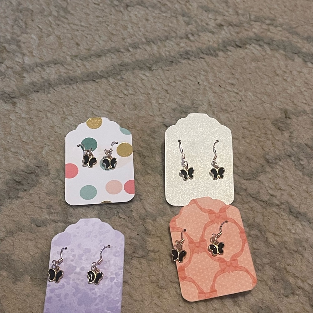 Small black butterfly 🦋 earrings